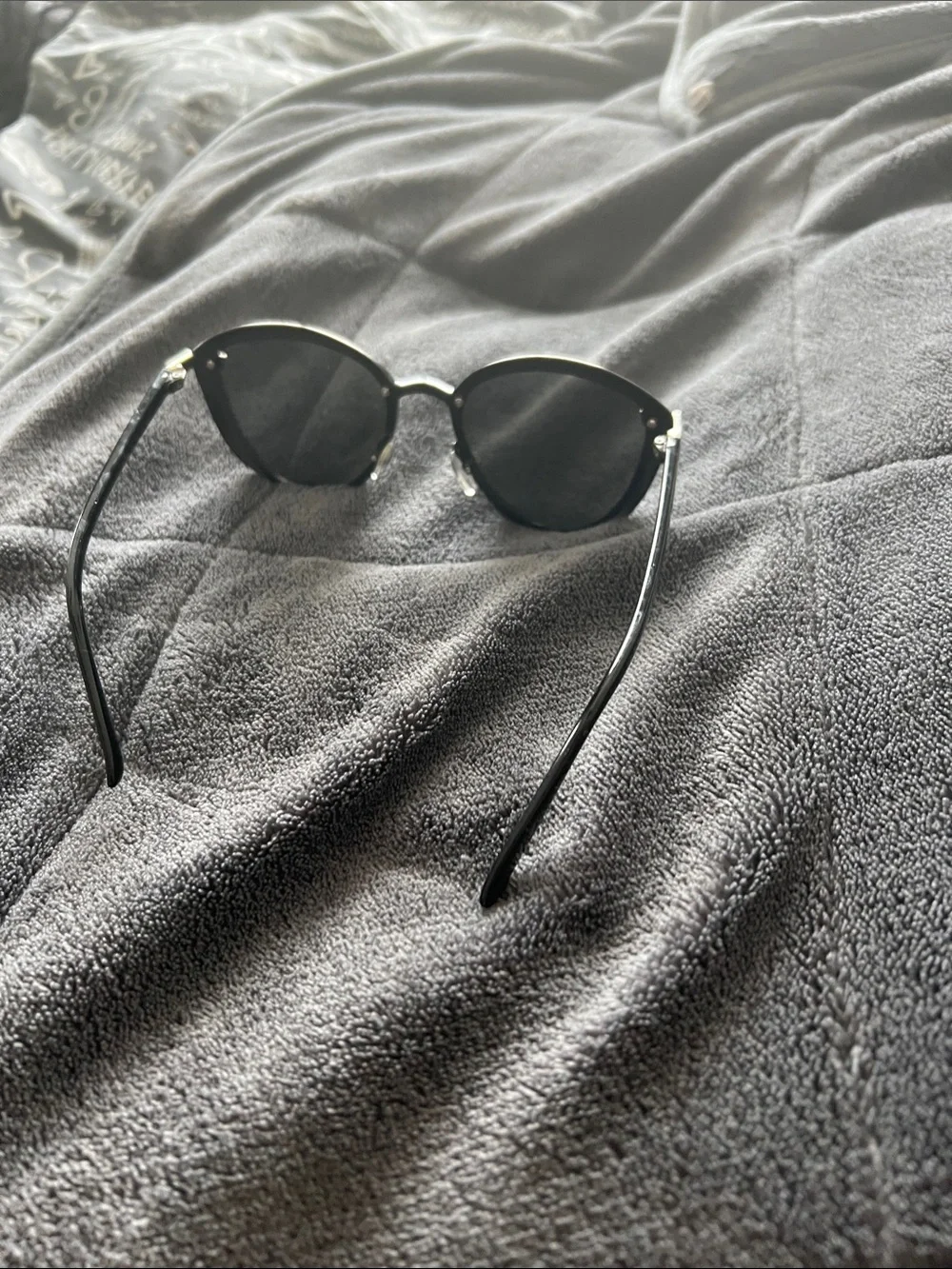 Women's Black Sunglasses with Gold Top Accent - Chic Round Designer Style